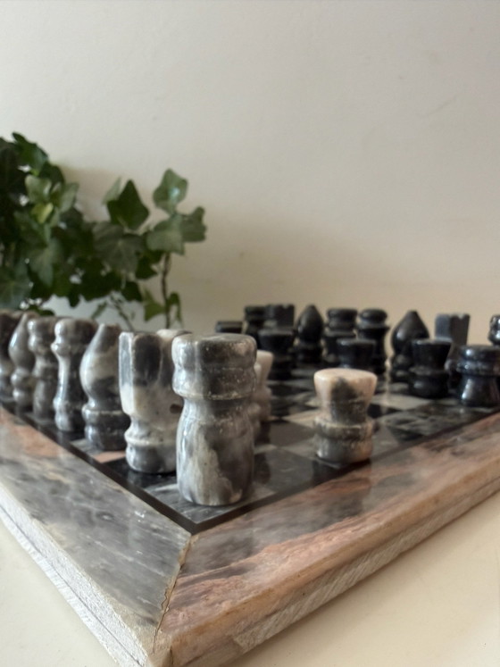 Vintage Onyx Chess Set – Decorative Objects, Stone (photo 6 of 8)