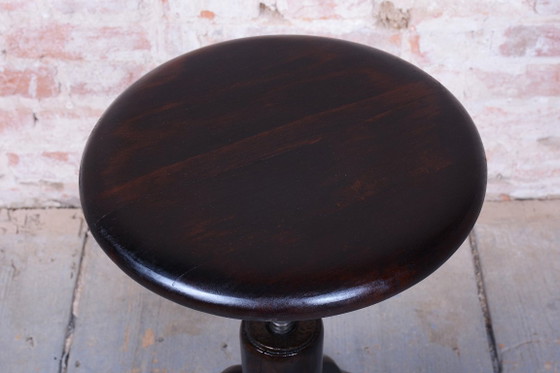 Sgabello da pianoforte Art Déco restaurato, Faggio, Ferro, Lucidatura ravvivata, Ceco, anni '40 – Sgabelli (photo 7 of 8)