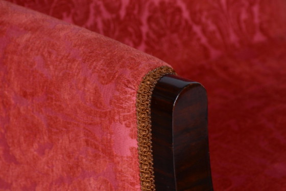 Restored Art Deco Armchair, By Pavel Janák, By PUD, Oak, Czech, 1910s – Textile, Wood (photo 11 of 14)