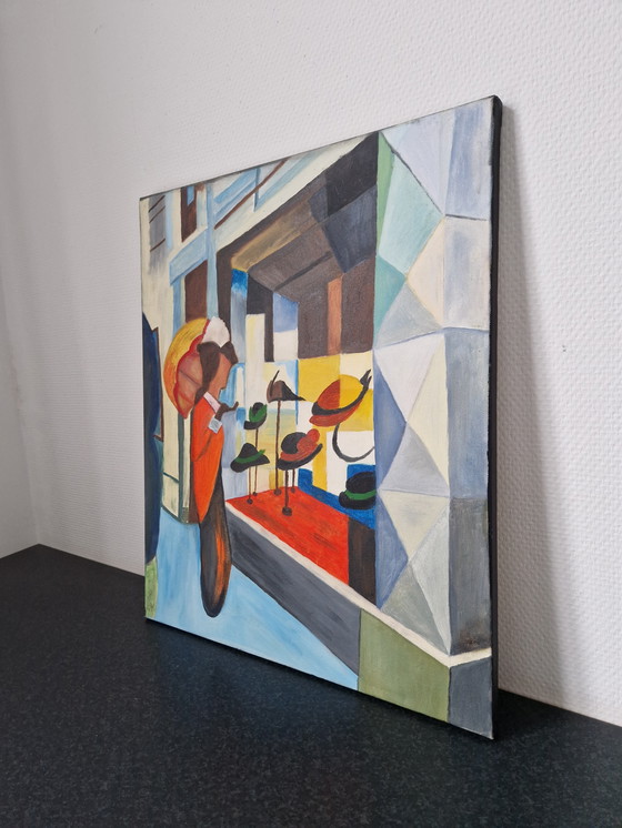 Image 1 of Peinture moderniste cubiste colorée