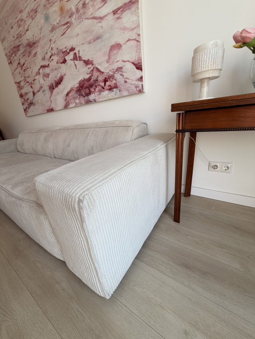 by fonQ Chunky 4-zitsbank – Ribstof Mink – Zeer nette staat