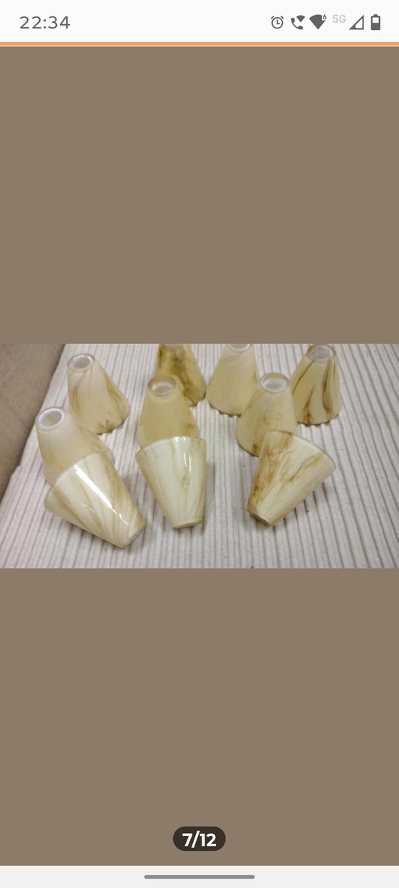 Image 1 of Marmorlampenschirme für G4-Fassung mit Klemmfeder