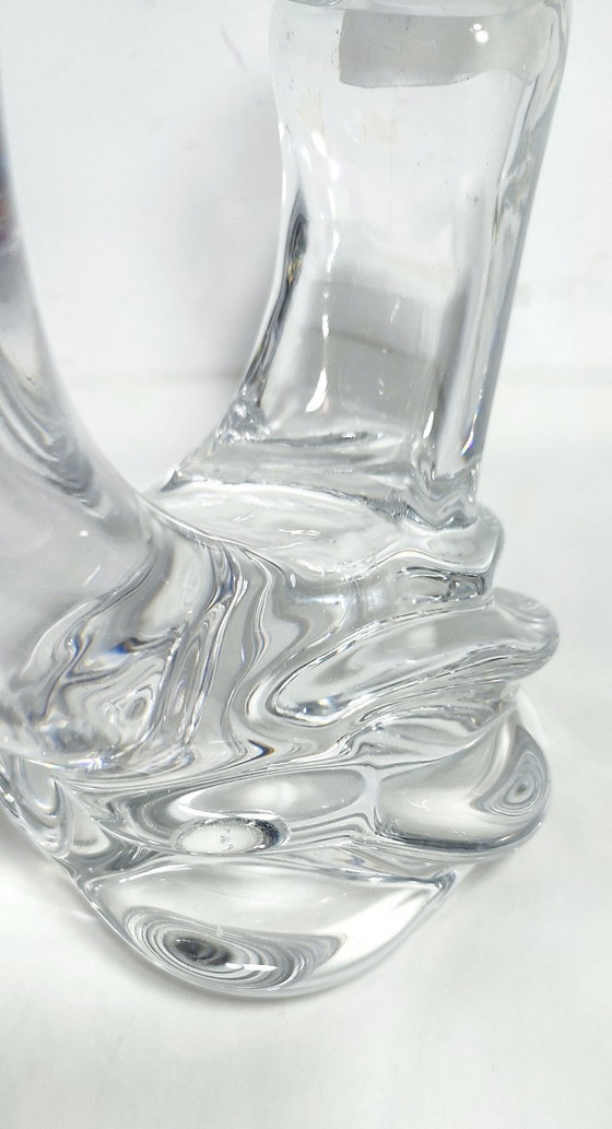 Image 1 of Pair of crystal candlesticks. Spain, 1970s.