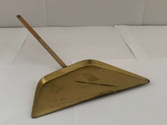 Image 1 of Albert Gustav Bunge Kehrschaufel Tischschaufel Bauhaus Messing Brass Dustpan Tischkehrset Tischbesen Kehrschaufel Tischgarnitur