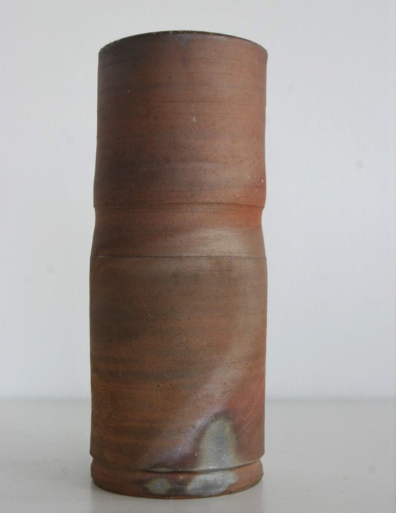 Image 1 of Fujiwara Yu ( Japan, 1932 - 2001) - Bizen ceramic Hanaire vase