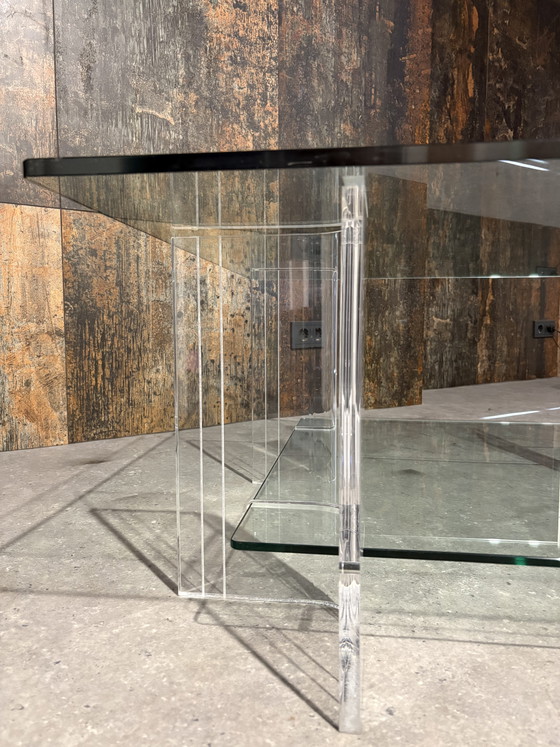 Image 1 of Midcentury salontafel glas/plexiglas