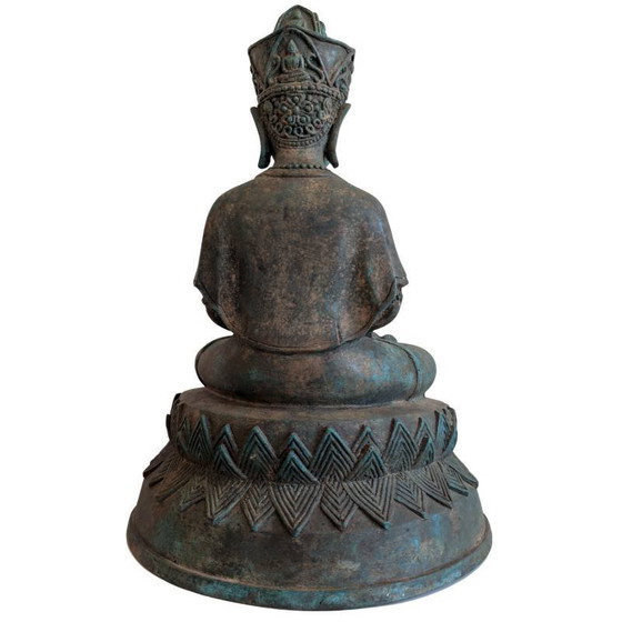 Khmer Lokeshvara (Avalokiteshvara) con kundika – bodhisattva in bronzo, lotto 150 – Sculture, Bronze (photo 5 of 10)