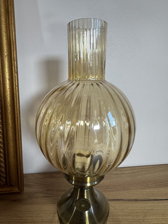 Image 1 of Vintage gold globe lamp
