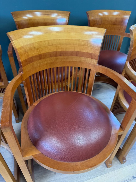 7x Sillas Barrel Cassina – Sillas de comedor, Leather, Wood (photo 3 of 8)
