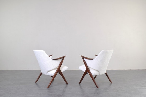 Fauteuils Norvégiens en Teck Mid-Century Knott de Brunstad Møbelfabrikk, années 60, Lot de 2 – Textile, Wood (photo 4 of 16)