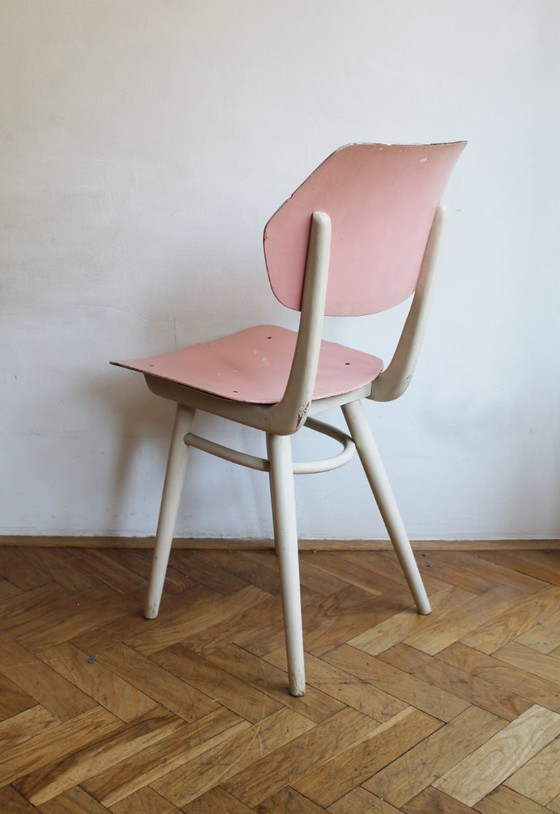 Set di 6 sedie da pranzo TON | Finitura originale color pastello | 1964 – Wood (photo 42 of 46)