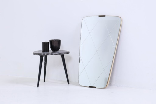 Vintage Mirror 60s | Mid - Century Hanging Mirror Mirror Wood Retro Slanted Vintage #05-95