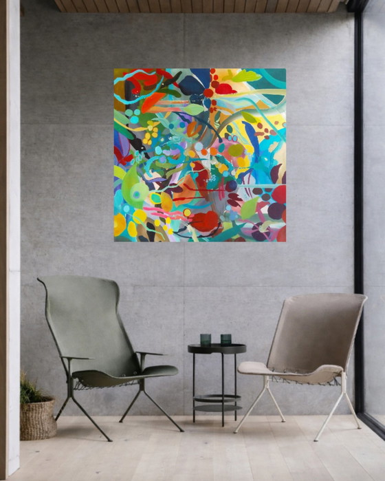 Acrylbild 100x100cm – Kunst, Leinwand (photo 13 of 13)