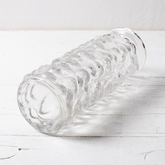 Image 1 of Vintage Stylish Pressed Glass Bubble Vase Designed by Vladislav Urban / 1967