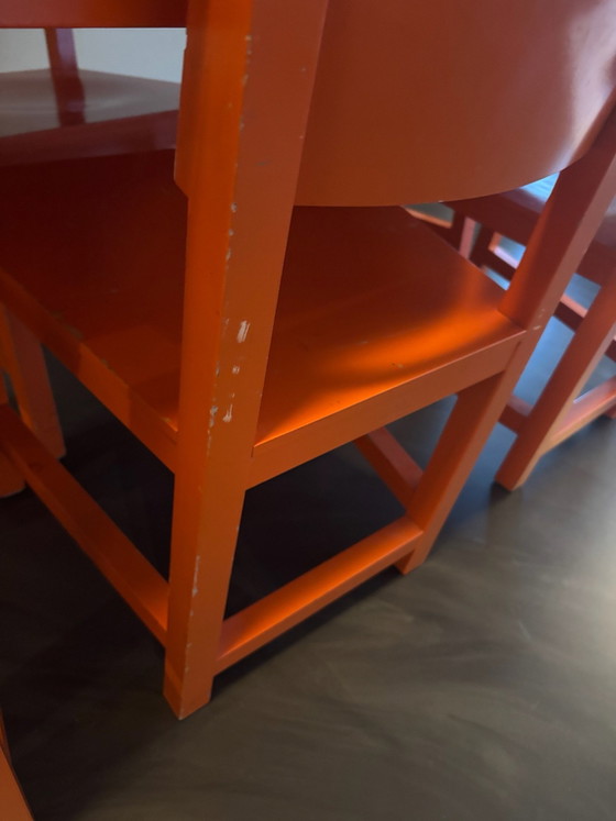 AVL Shaker Salles à manger complètes – Orange – Table avec 6 chaises – AVL - atelier van lieshout, Bois (photo 8 of 10)
