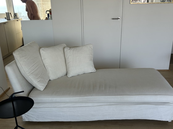 Mooie Chaise Longue / Dormeuse – Chaises longue, Wood, Cotton (photo 5 of 5)