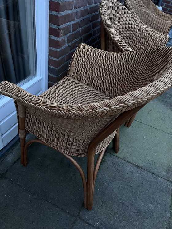 Image 1 of Scandinavisch style fauteuils tulpen stoel rotan 