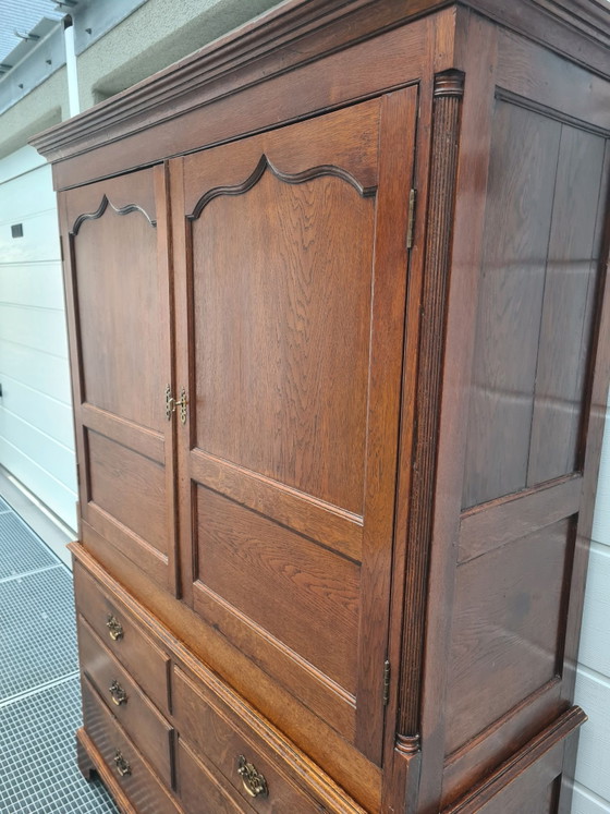 18th century, English sideboard cabinet. Antique cabinet, Wood, Brown (photo 3 of 15)