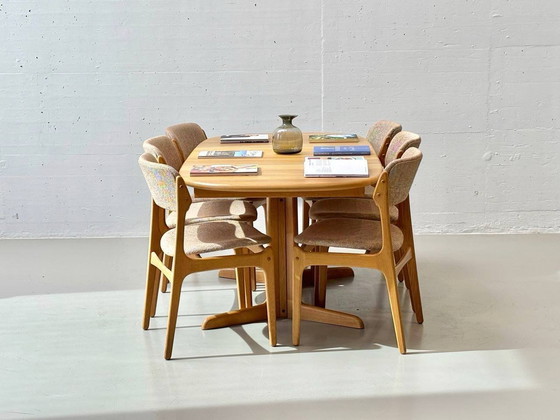 Image 1 of Set of table and 6 chairs by Erik Buch for Gudme Møbelfabrik A/S, 1960s