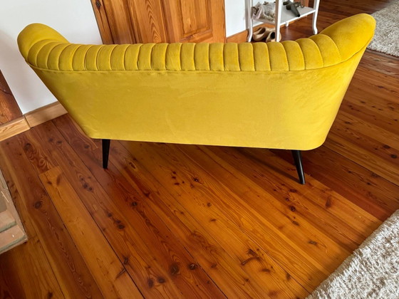 Sofá de Terciopelo Escandinavo Moderno de Mediados de Siglo, Años 50 – Sofás (Couches), Mid Century Modern (photo 7 of 7)