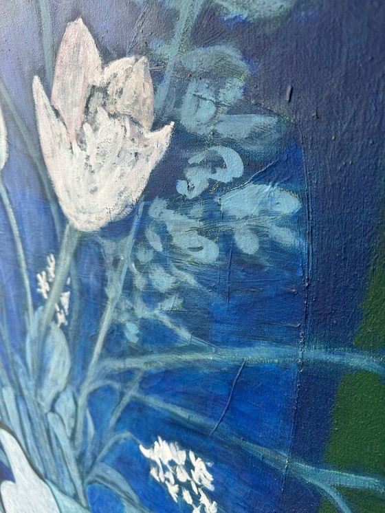 Image 1 of Schilderij van Stanislav Horváth, Stilleven met bloemen, olieverf op doek