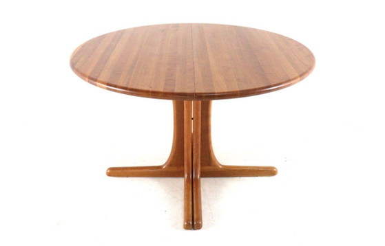 Round 2x extendable Danish dining table vintage – Wood (photo 3 of 18)