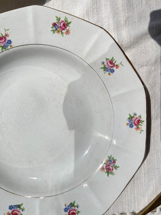 5 Piatti Fondi Vintage SALINS in Porcellana Opaca con Motivo Floreale – Stoviglie (photo 18 of 19)