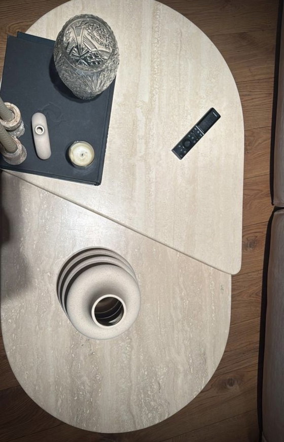 Image 1 of Vintage travertine coffee table