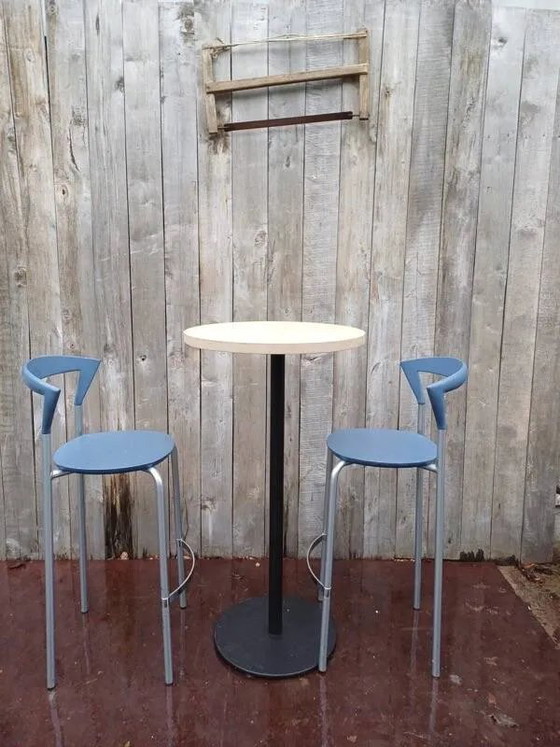 Danish designer stool, Bent Kroch, Opus barkruk van Pelikan Design 1 of 18, Barstools, Wood, Brown, Vintage (photo 2 of 7)