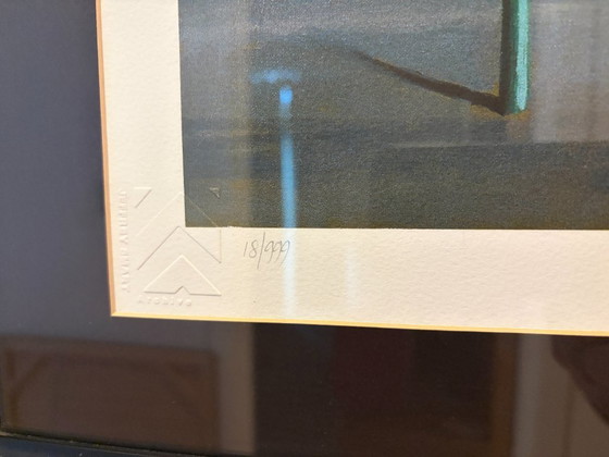 Image 1 of Jeffrey Smart – "Four Closed Shops" (stampa d'archivio in edizione limitata con cornice)