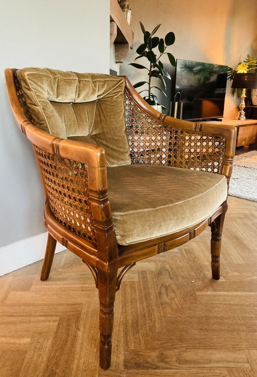 70S Giorgetti Armchair, Hollywood Regency Style