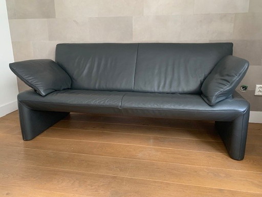 Jori Linea 2.5-Sitzer Sofa In Blau/Grau Leder