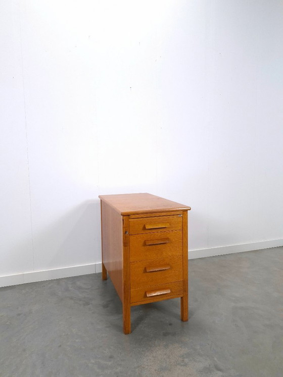 Image 1 of Deep wooden chest of drawers from Sweden