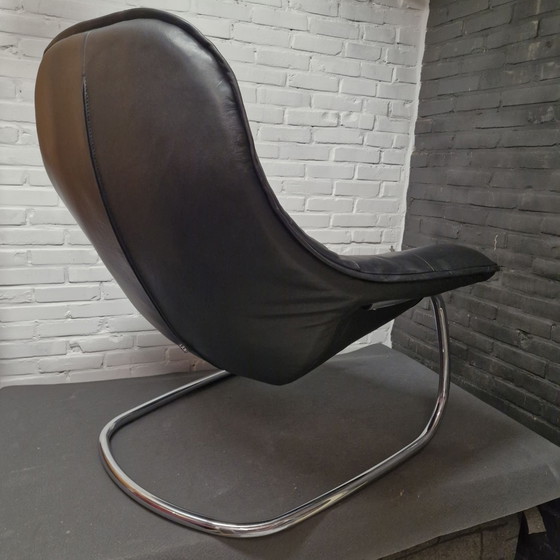 Fauteuil Label de Gerard van den Berg – Cuir, Métal (photo 5 of 10)