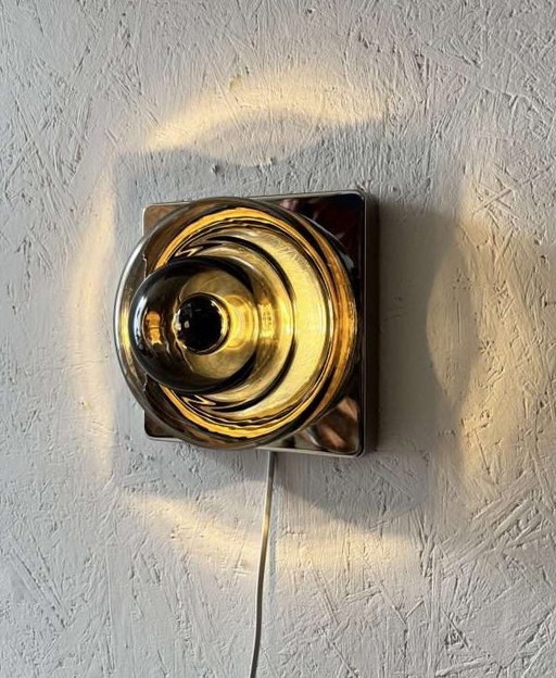 Cosack Rauchglas Wandlampen 1970er Jahre