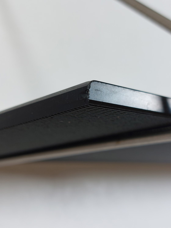 Image 1 of Vintage Mid Century Glass Shelf Wall Shelf Loop Shelf 1970s