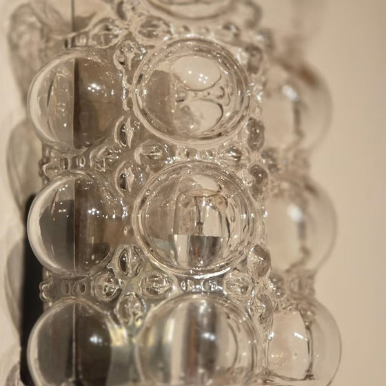 Helena Tynell Bubble lamp jaren 60, Vintage wandlamp, Glashütte Limburg, Wandlampen, Metaal, Glas (foto 6 van 10)