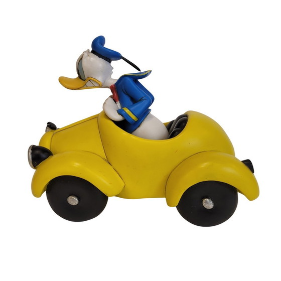 Image 1 of Pato Donald con Coche Amarillo, Rutten, Resina, 2000’s - Estados Unidos