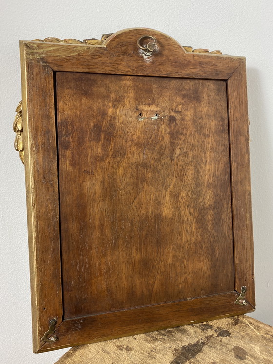 Image 1 of Ancien Miroir En Bois De Couleur Doré