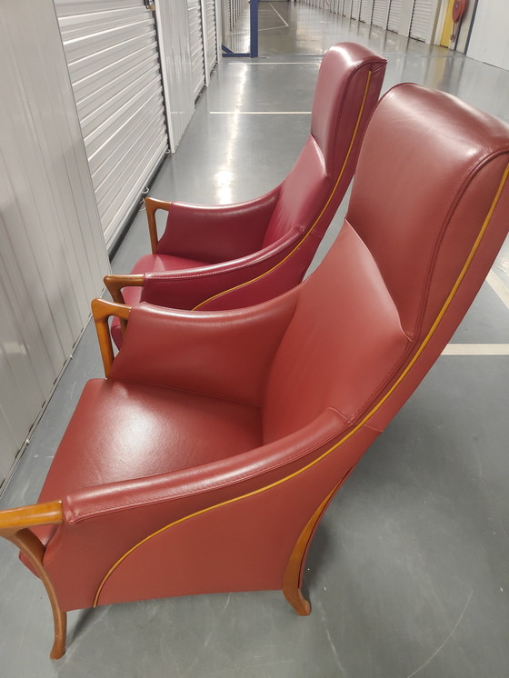 Image 1 of Deux cuir rouge Giorgetti Progetti 64240 Highback