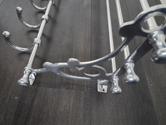 Image 1 of Porte-manteau Art Déco en aluminium français