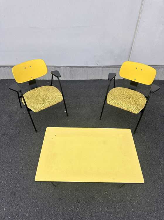 Image 1 of Mesa de centro y dos sillones, diseñados por Willy van Der Meeren, Bélgica, 1950.