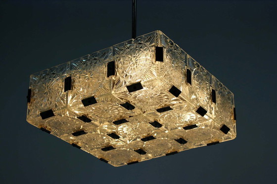 Image 1 of Vintage Sculptural Glass Pendant Lamp attributed to Kamenický Šenov, 1970s