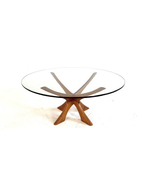 Teak & glas salontafel model ‘T118’, Illum Wikkelsø ‘60