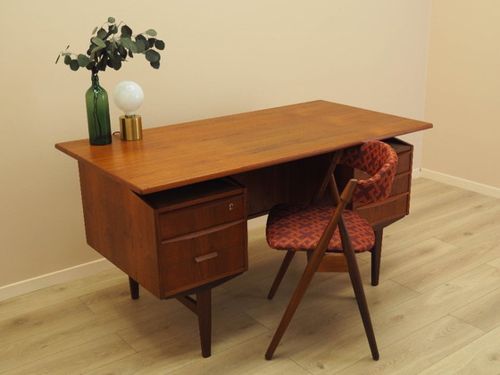 Image 1 of Teakhouten bureau, Deens design, jaren 70, productie: Denemarken