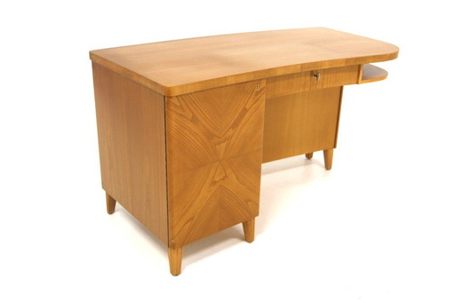 Scandinavian desk in elm, by Swedish Modern, Sweden, 1940