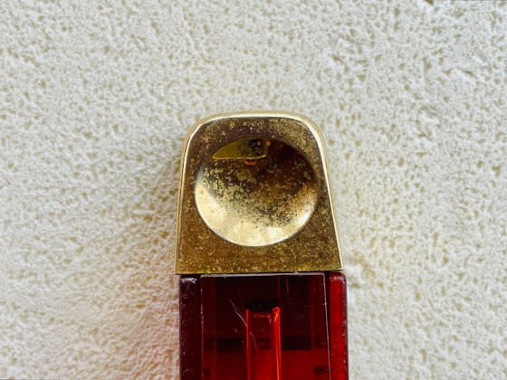 Image 1 of Vintage, Burnt Orange Bathroom Accessories by Grosfillex 1970s, Set of 4