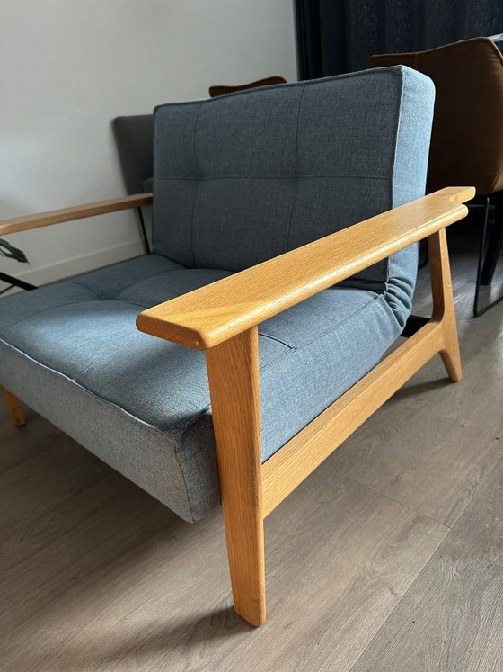 Innovation Splitback-Sessel Frej Hellblau – Innovation Living, Metal, Textile (photo 3 of 8)