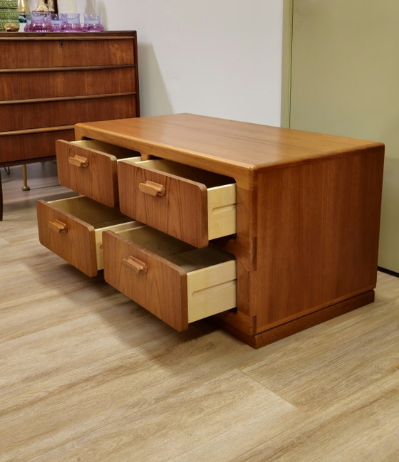 Image 1 of Vintage Silkeborg Danish Chest of Drawers Cabinet Plant Player