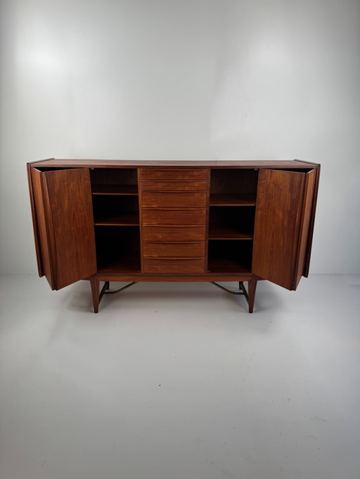 Kurt Løvig for Faarup Møbelfabrik Danish Credenza – Sculptural Teak Masterpiece